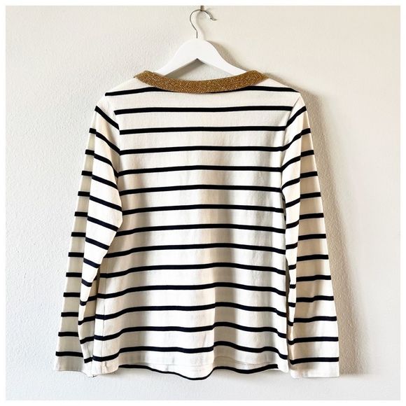 Boden Striped and Gold Sparkle Collar Sz 12 - Picture 4 of 12